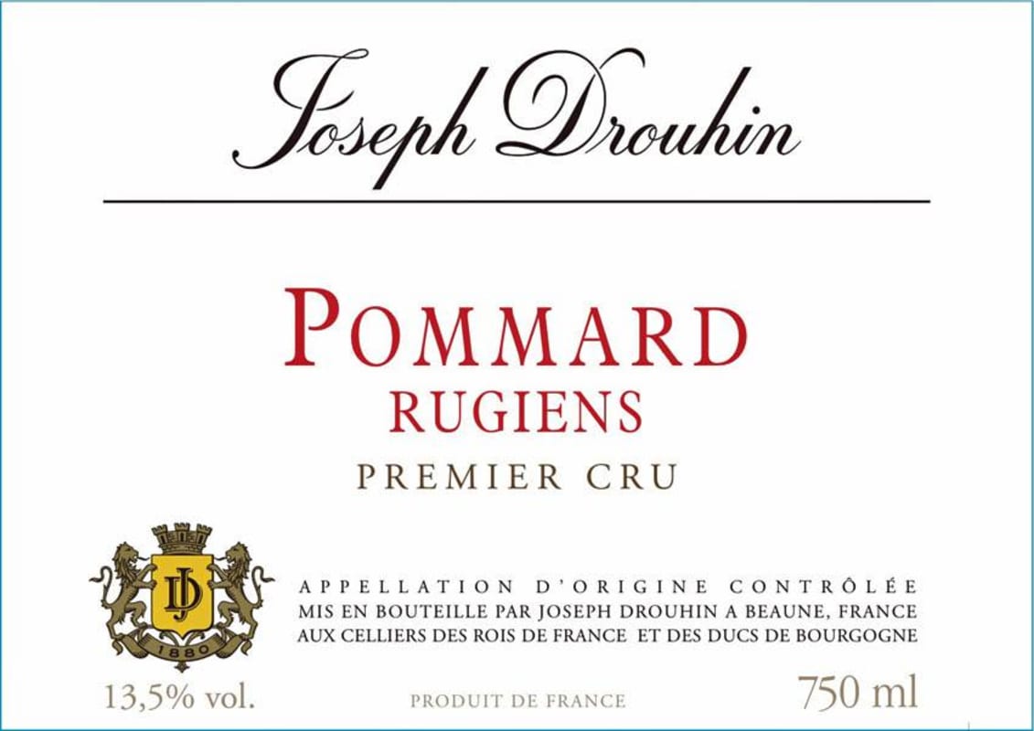 Joseph Drouhin Pommard Rugiens Premier Cru 2012 Front Label