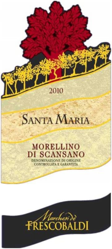Frescobaldi Morellino di Scansano Santa Maria 2010 Front Label