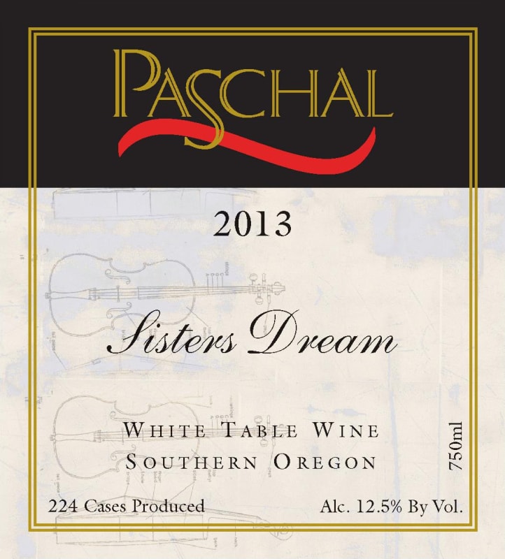 Paschal Winery Sisters Dream 2013 Front Label