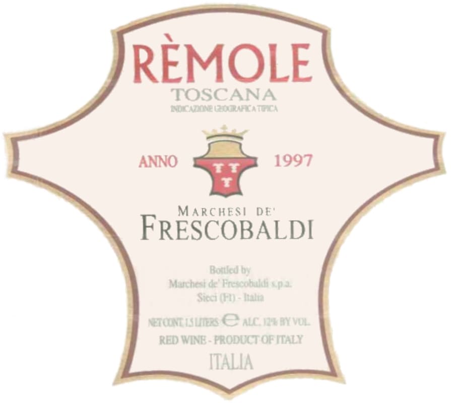 Frescobaldi Remole 1997 Front Label