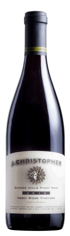 J. Christopher Abbey Ridge Pinot Noir 2015 Front Bottle Shot