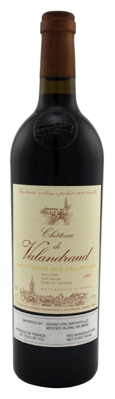 Chateau Valandraud 1999 Front Bottle Shot