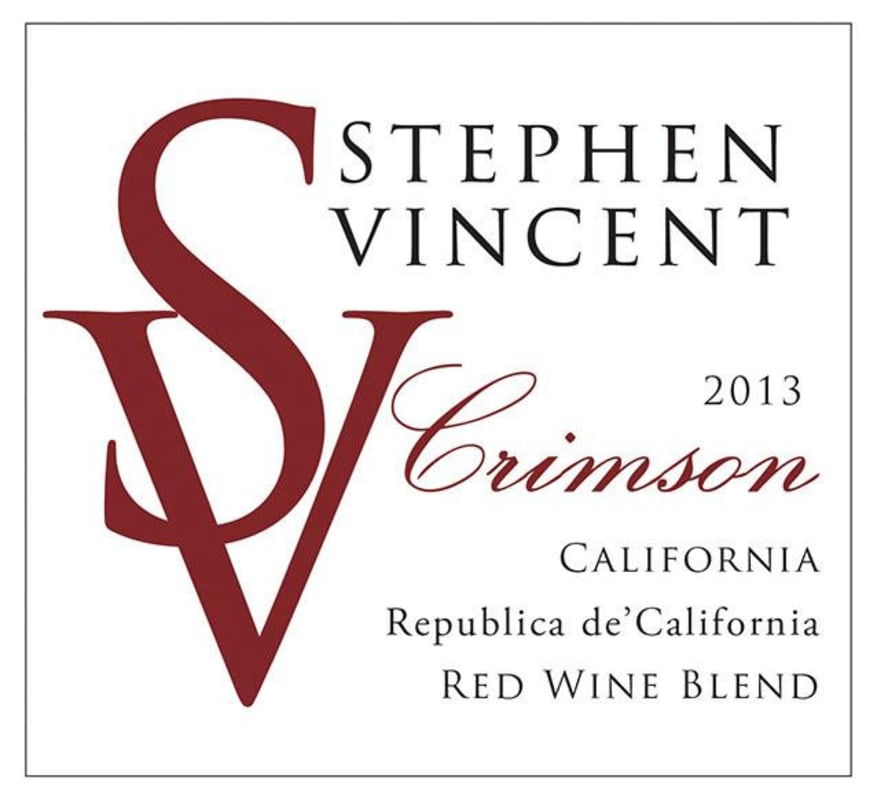 Stephen Vincent Crimson 2015 Front Label