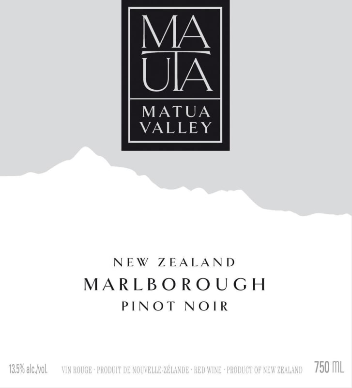 Matua Marlborough Pinot Noir 2012 Front Label