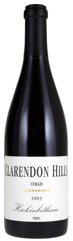 Clarendon Hills Hickinbotham Syrah 2003 Front Bottle Shot