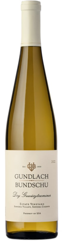 Gundlach Bundschu Estate Vineyard Dry Gewurztraminer 2024 Front Bottle Shot