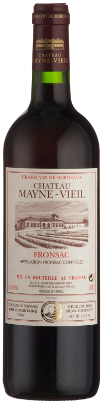 Chateau Mayne Vieil 2015 Front Bottle Shot