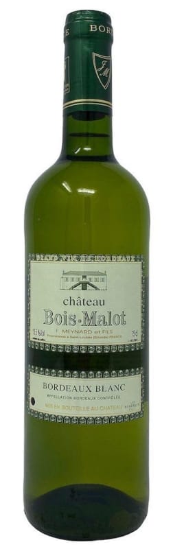 Chateau Bois Malot Blanc 2019 Front Bottle Shot