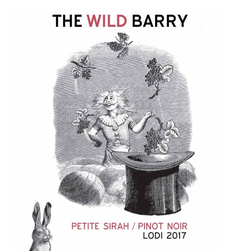 The Wild Barry Petite Sirah Pinot Noir 2017 Front Label