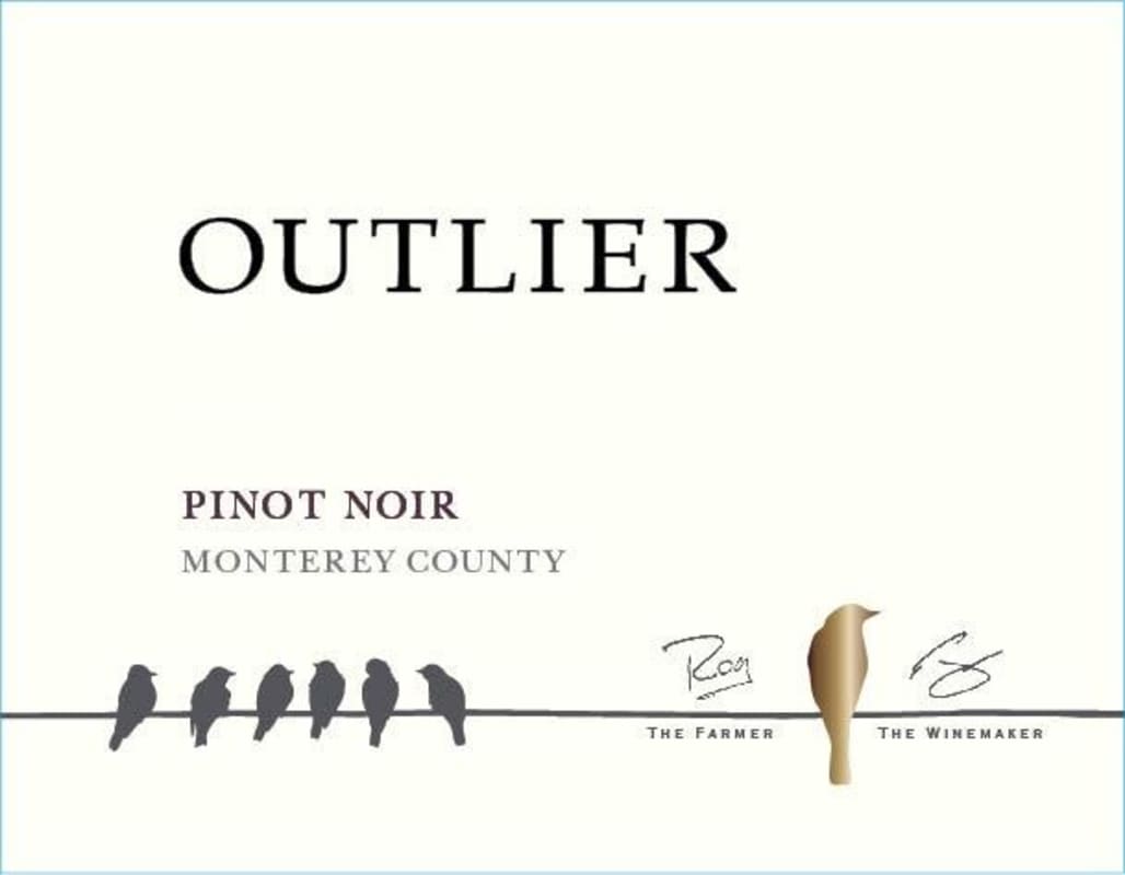 Outlier Pinot Noir 2017 Front Label