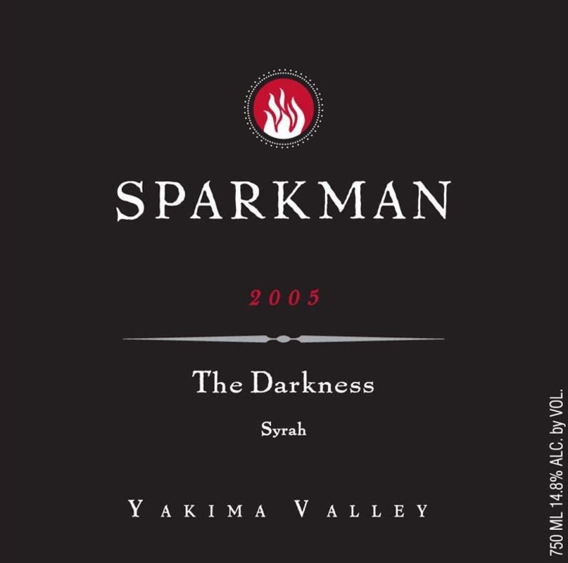 Sparkman Darkness Syrah 2005 Front Label