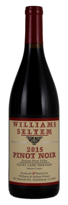 Williams Selyem Olivet Lane Pinot Noir 2015 Front Bottle Shot