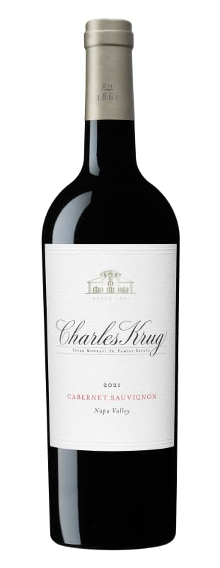 Charles Krug Cabernet Sauvignon 2021 Front Bottle Shot