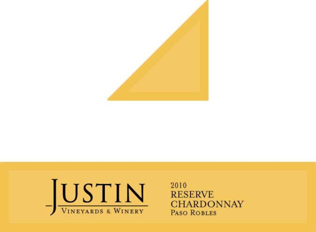 Justin Reserve Chardonnay 2010 Front Label
