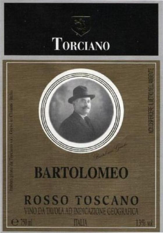 Torciano Bartolomeo Rosso 2009 Front Label