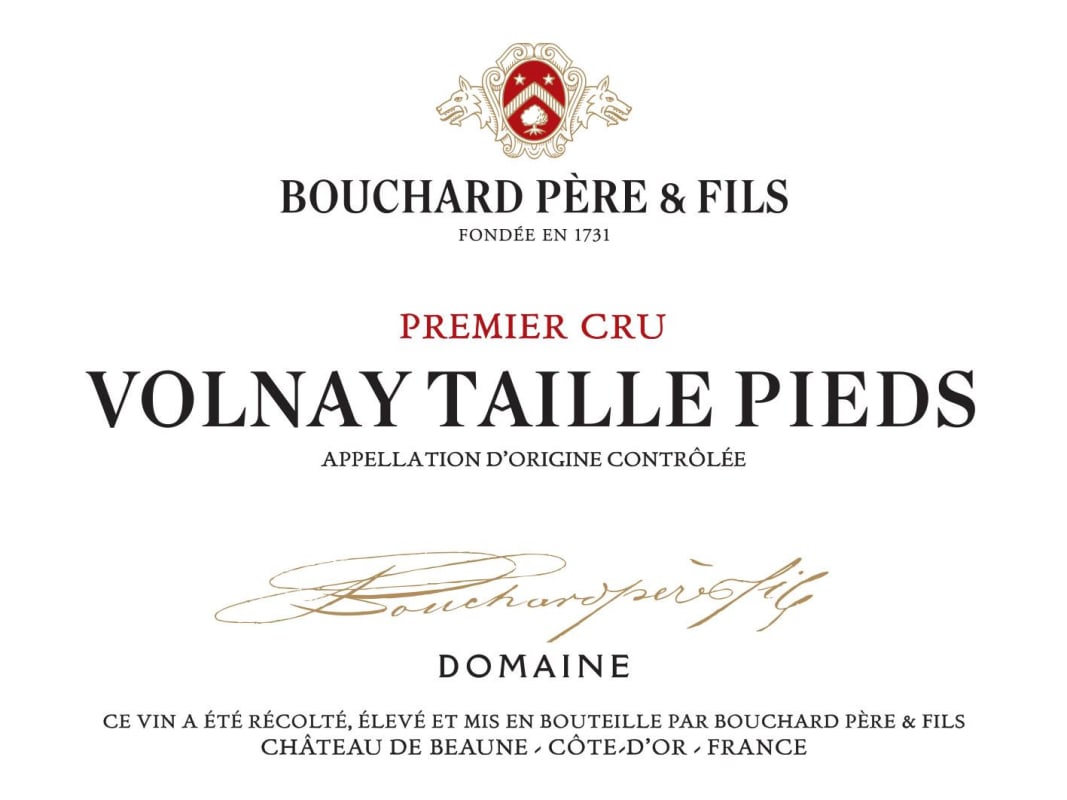 Bouchard Pere & Fils Volnay Taillepieds Premier Cru 2015 Front Label
