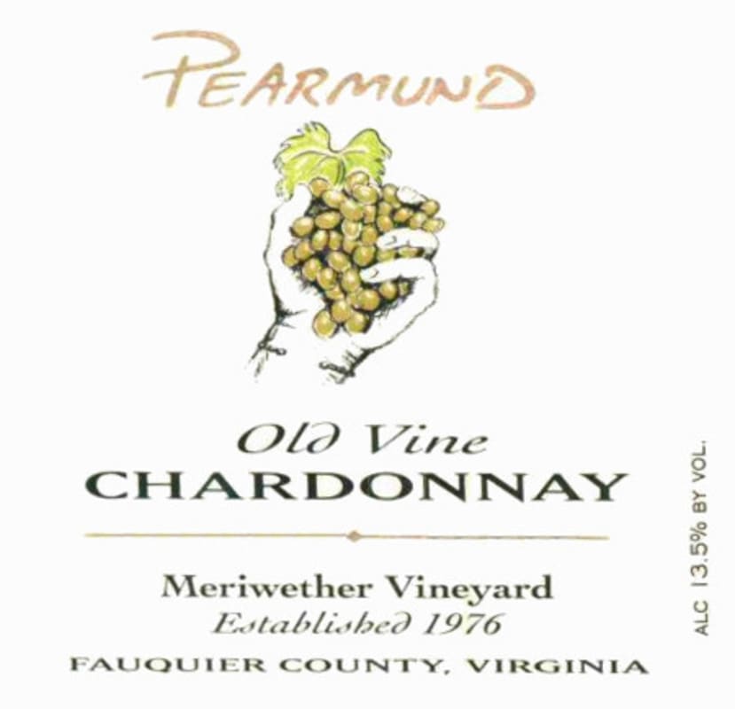 Pearmund Cellars Meriwether Vineyard Old Vine Chardonnay 2013 Front Label