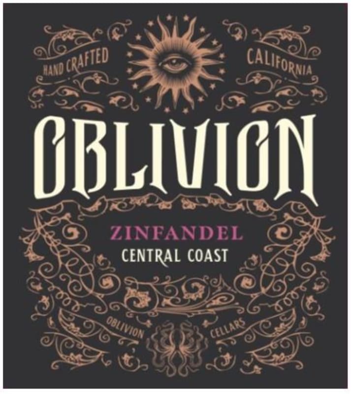 Oblivion Cellars Paso Robles Zinfandel 2017 Front Label