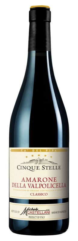 Michele Castellani Cinque Stelle Amarone della Valpolicella Classico 2020 Front Bottle Shot