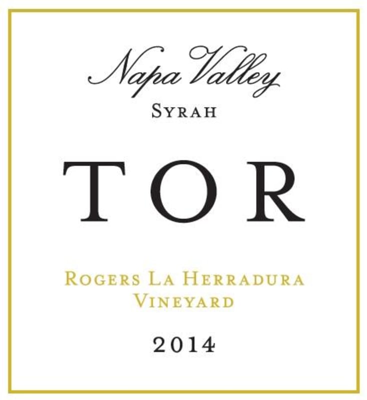 TOR Rogers La Herradura Vineyard Syrah 2014 Front Label