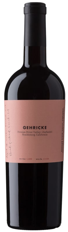 Gehricke Zinfandel 2014 Front Bottle Shot