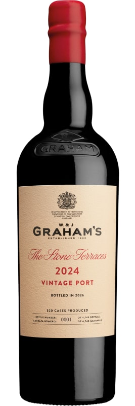 Graham's Stone Terraces Vintage Port 2024 Front Bottle Shot
