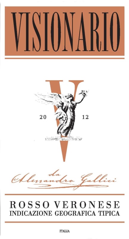 Alessandro Gallici Veroneses Visionario Rosso 2012 Front Label