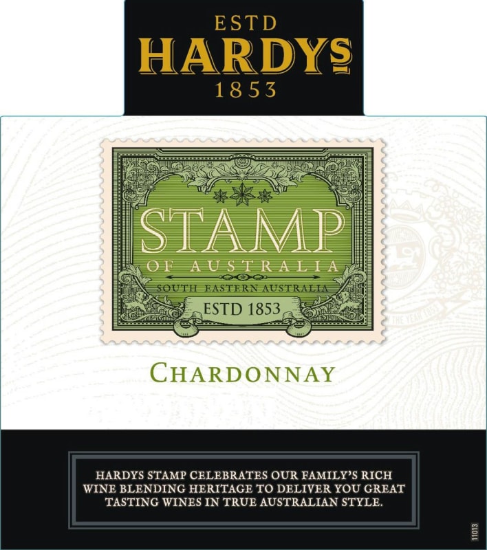 Hardys Stamp Chardonnay 2016 Front Label