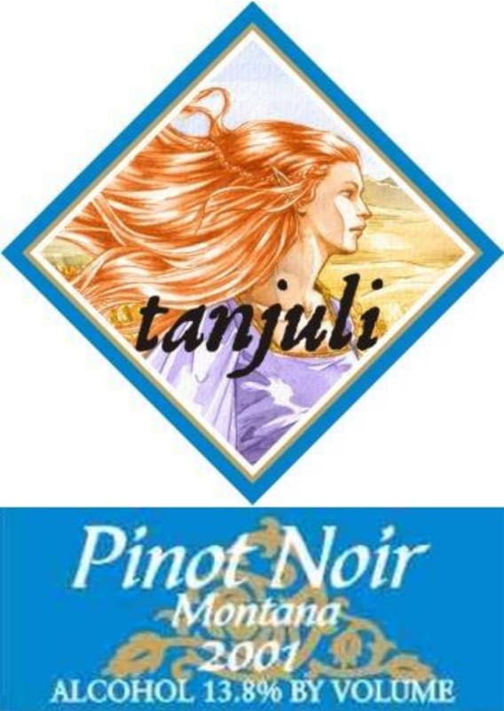Tanjuli Pinot Noir 2001 Front Label