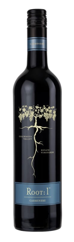 Root:1 Carmenere Reserva 2017 Front Bottle Shot