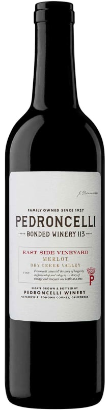 Pedroncelli East Side Vineyard Merlot 2021 Front Bottle Shot