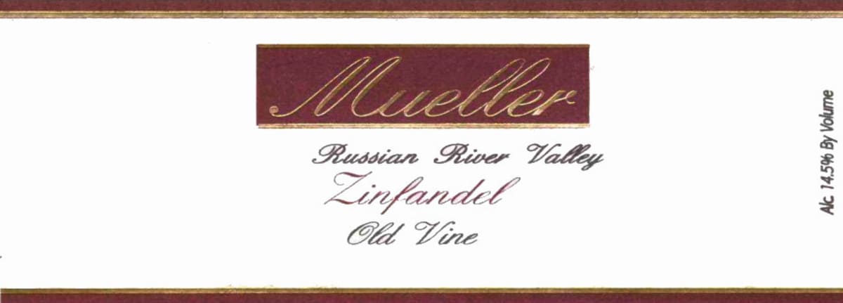 Mueller Old Vine Zinfandel 2014 Front Label