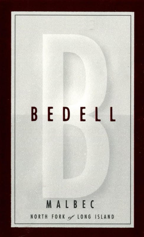 Bedell Cellars Malbec 2016 Front Label