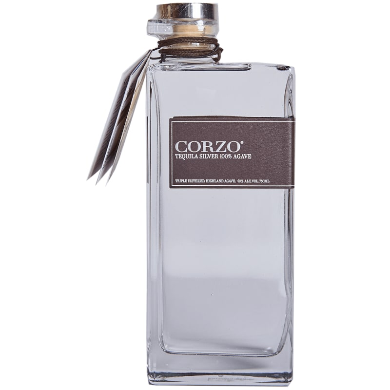 Corzo Silver Tequila Front Bottle Shot