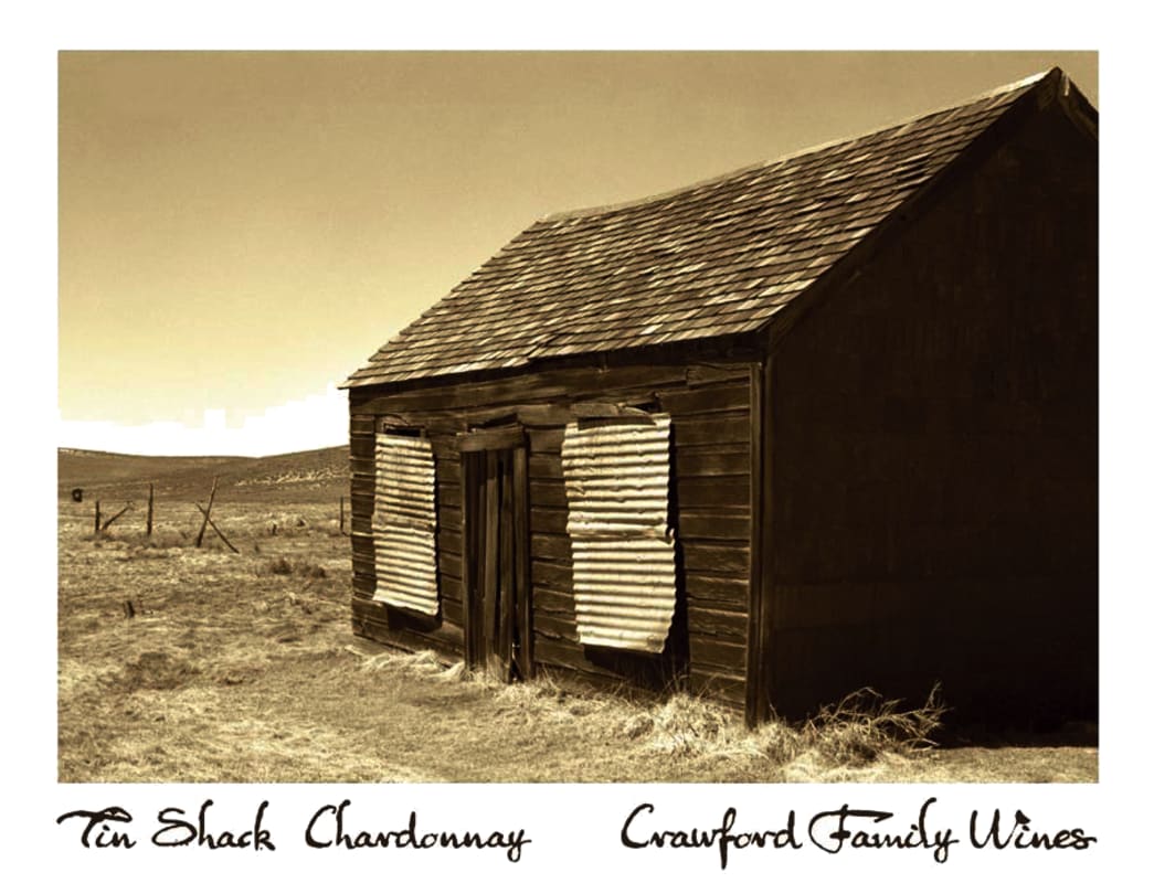 Crawford Family Wines Tin Shack Chardonnay 2016 Front Label