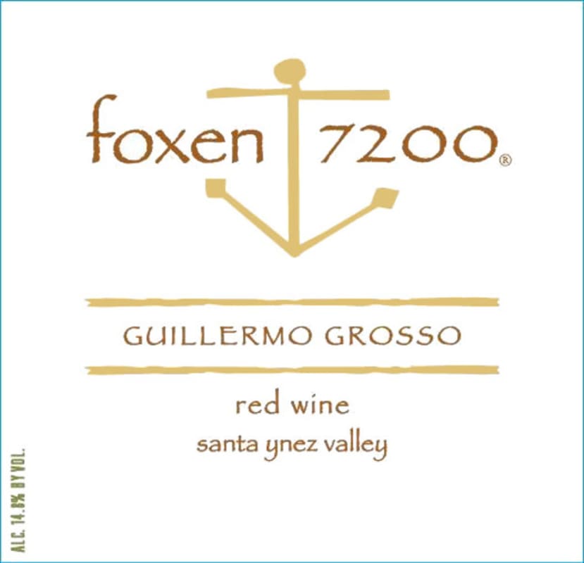 Foxen 7200 Guillermo Grosso 2013 Front Label