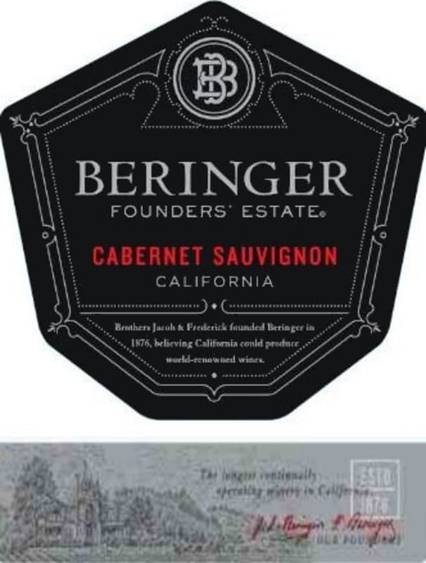 Beringer Founders' Estate Cabernet Sauvignon 2016 Front Label
