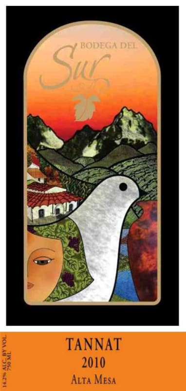 Bodega del Sur Tanat 2010 Front Label