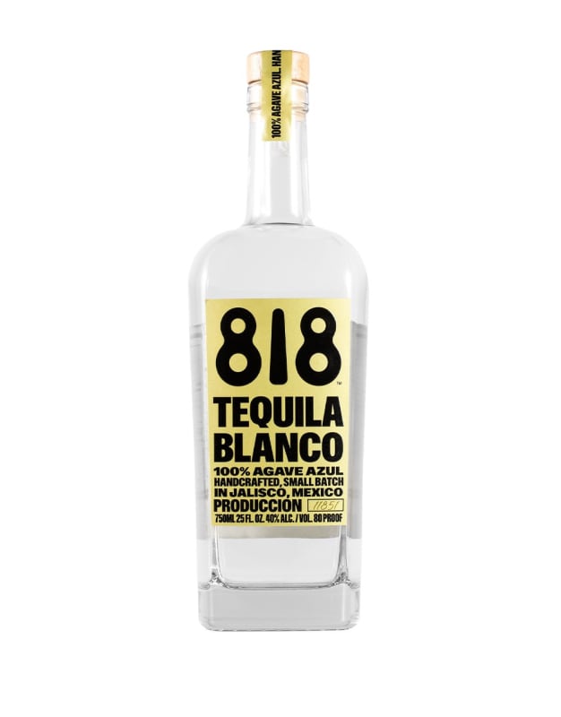 818 Blanco Tequila Front Bottle Shot