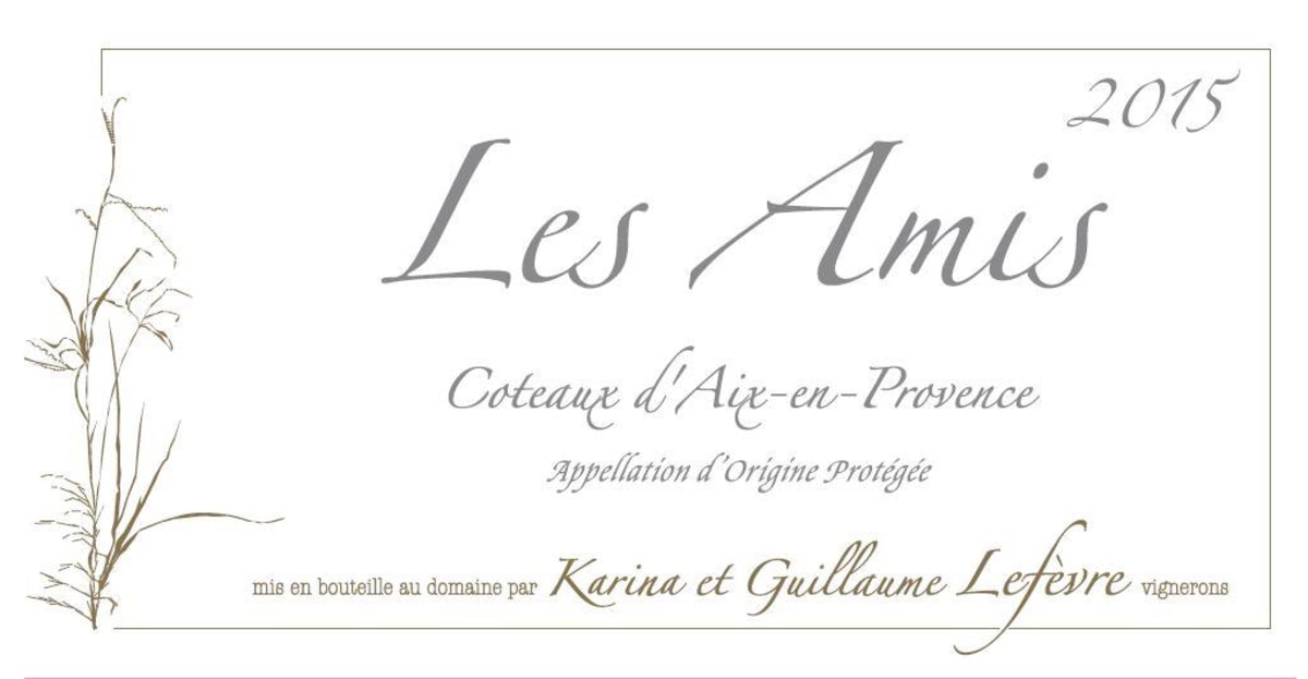 Chateau Sulauze Les Amis Red 2015 Front Label