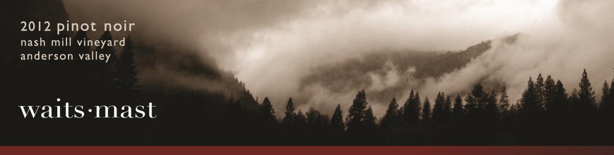 Waits-Mast Family Cellars Nash Mill Pinot Noir 2012 Front Label