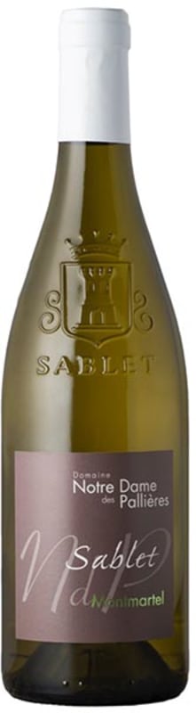 Notre Dame des Pallieres Sablet Villages Blanc Montmartel 2019 Front Bottle Shot