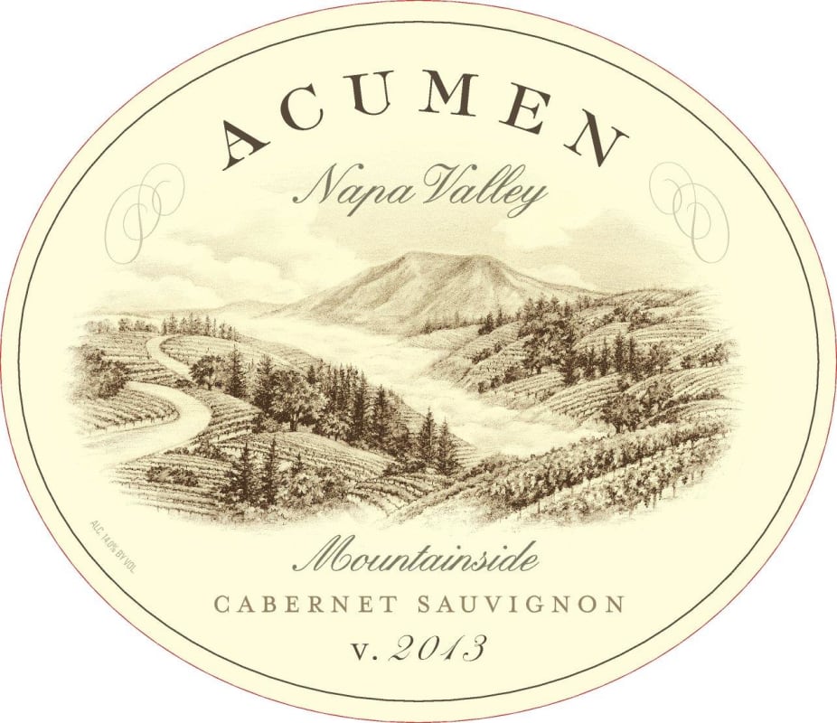 Acumen Mountainside Cabernet Sauvignon 2013 Front Label