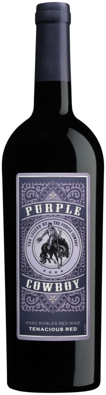 Purple Cowboy Tenacious Red Blend 2015 Front Bottle Shot
