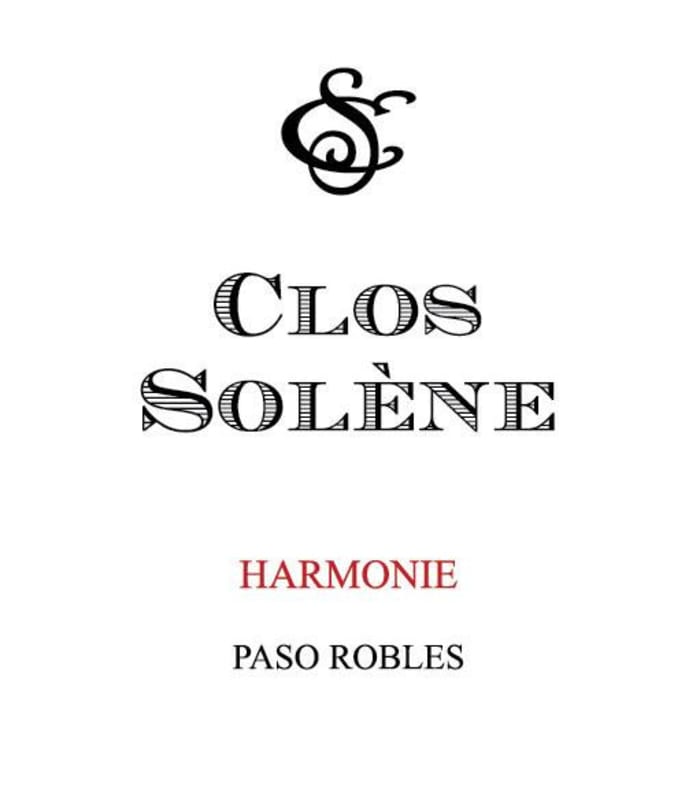 Clos Solene Harmonie Red 2016 Front Label
