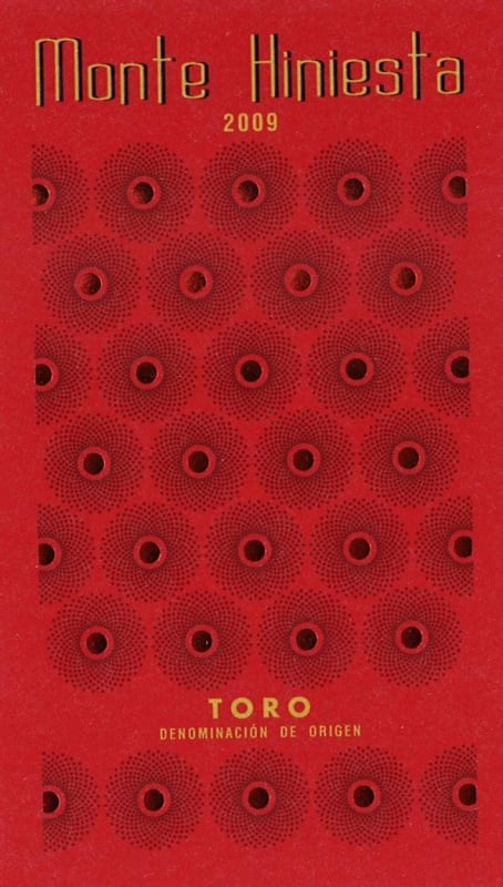 Monte Hiniesta Tempranillo 2009 Front Label