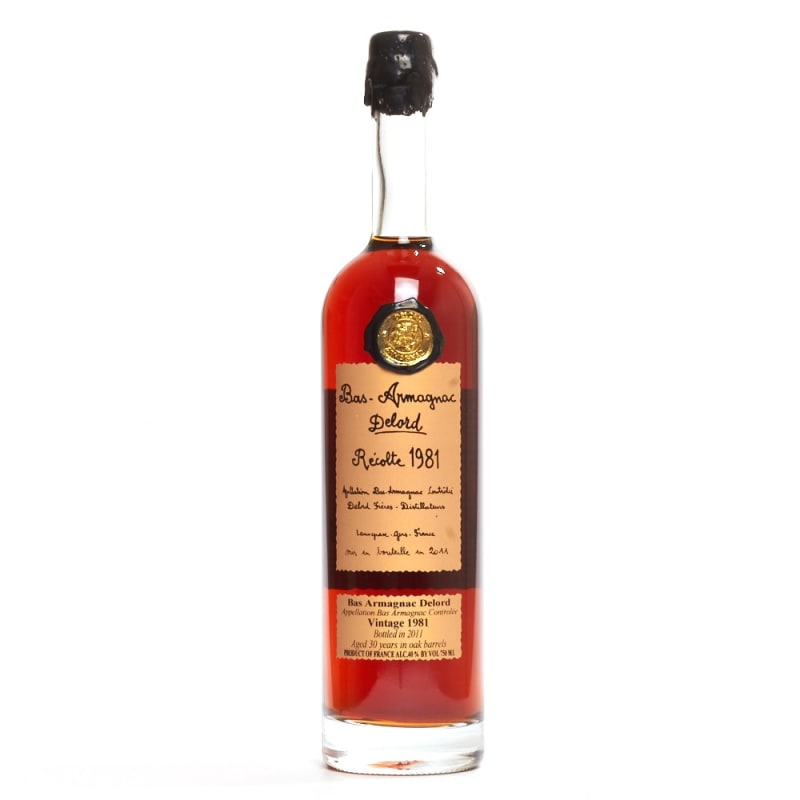Delord Armagnac 1981 Front Bottle Shot