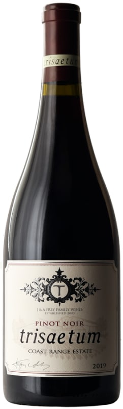 Trisaetum Coast Range Estate Pinot Noir 2019 Front Bottle Shot
