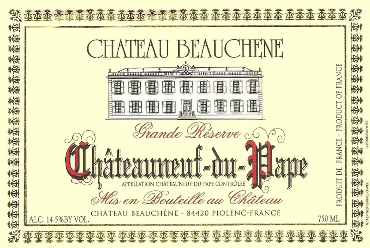 Chateau Beauchene Chateauneuf-du-Pape Grande Reserve 2015 Front Label