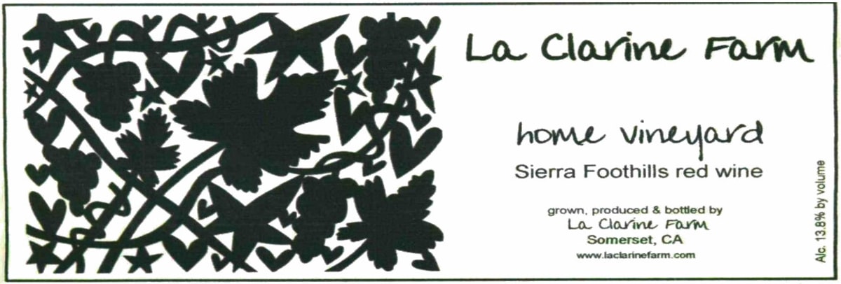 La Clarine Farm Home Vineyard Red 2011 Front Label